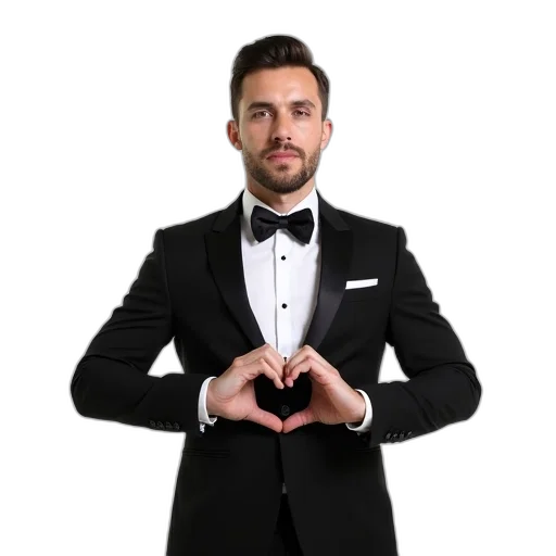 jacket, staff, man, black transparent PNG cut-out