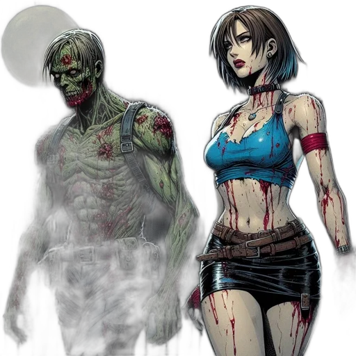 comic book art, concept art, fantasy art, photorealistic transparent PNG cut-out
