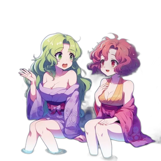 dress, anime, pixel art, vaporwave transparent PNG cut-out