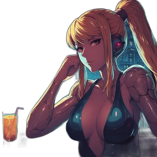 robot, dress, weapon, anime transparent PNG cut-out