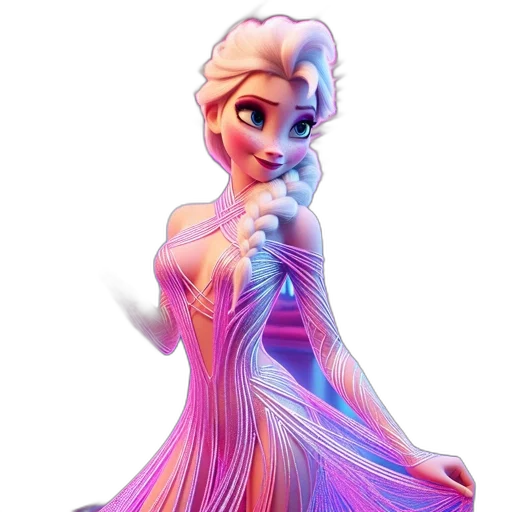 dress, 3d render, concept art, cartoon transparent PNG cut-out