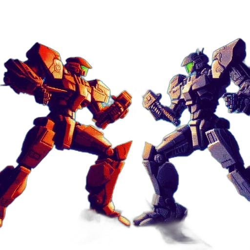 robot, concept art, pixel art, comic book art transparent PNG cut-out