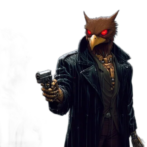 mask, staff, jacket, weapon transparent PNG cut-out