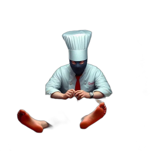 food, staff, shoes, hat transparent PNG cut-out