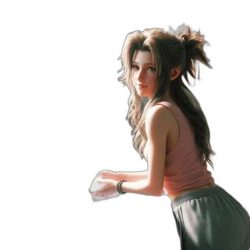 hair, dress, concept art, photorealistic transparent PNG cut-out