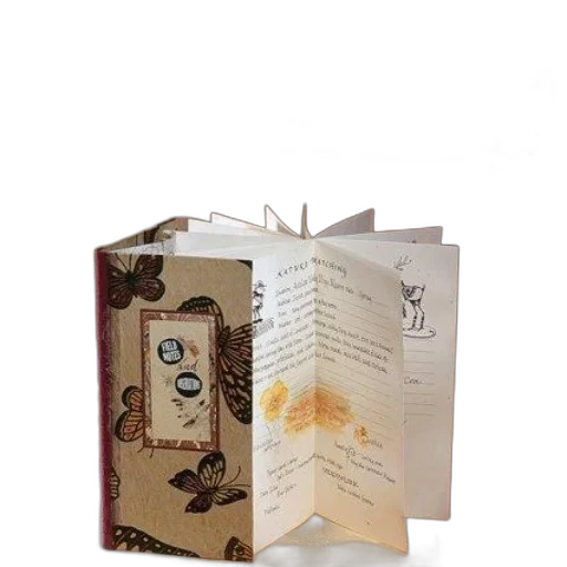book, cover, titled, artful transparent PNG cut-out