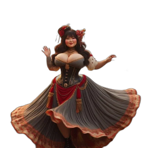 dress, staff, concept art, fantasy art transparent PNG cut-out