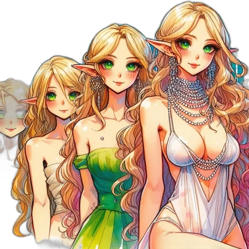 dress, fantasy art, pixel art, concept art transparent PNG cut-out