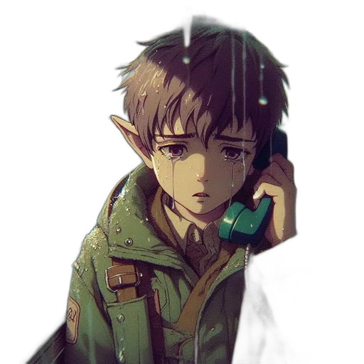staff, creature, face, jacket transparent PNG cut-out
