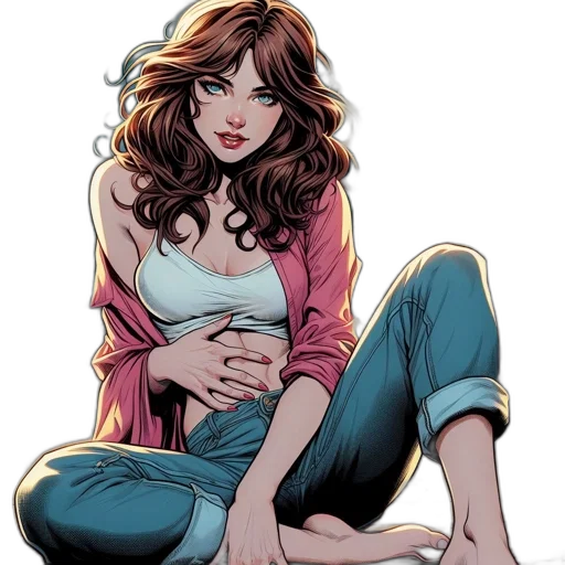 comic book art, cartoon, concept art, fantasy art transparent PNG cut-out