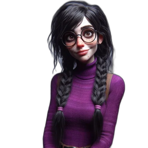 staff, dress, face, hair transparent PNG cut-out