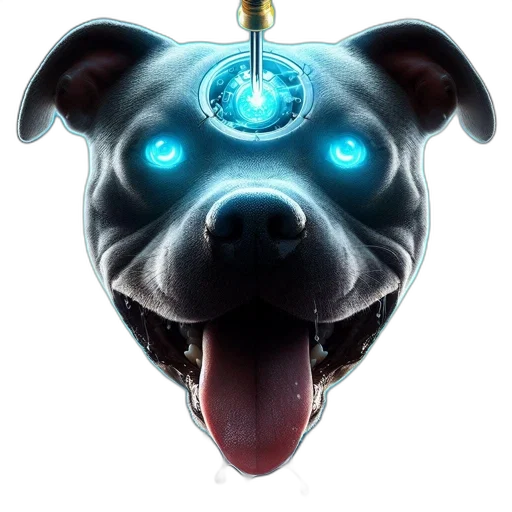 animal, staff, concept art, cyberpunk transparent PNG cut-out