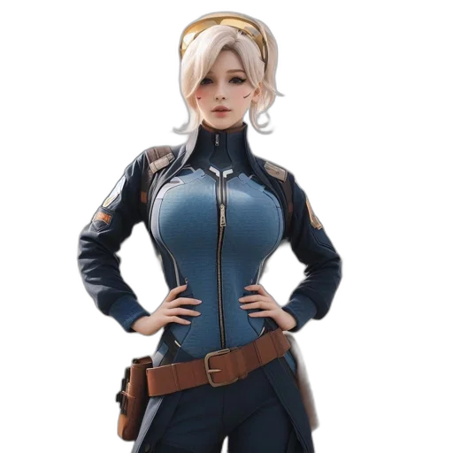 jacket, staff, robot, concept art transparent PNG cut-out