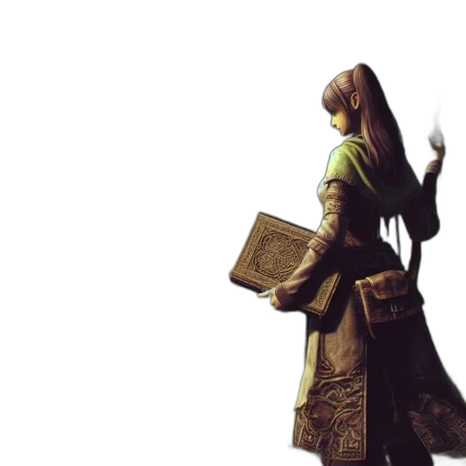 staff, sword, weapon, dress transparent PNG cut-out