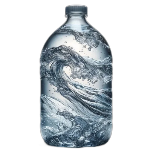 bottle, dress, photorealistic, still transparent PNG cut-out