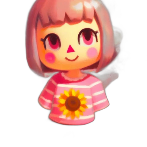 flower, dress, staff, face transparent PNG cut-out