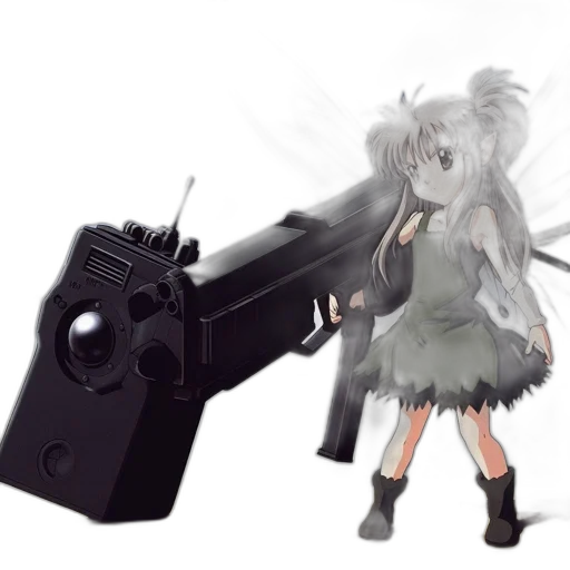 weapon, robot, animal, hair transparent PNG cut-out
