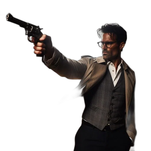 weapon, staff, jacket, concept art transparent PNG cut-out