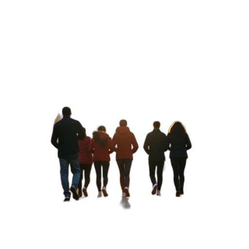 staff, jacket, umbrella, 3d render transparent PNG cut-out