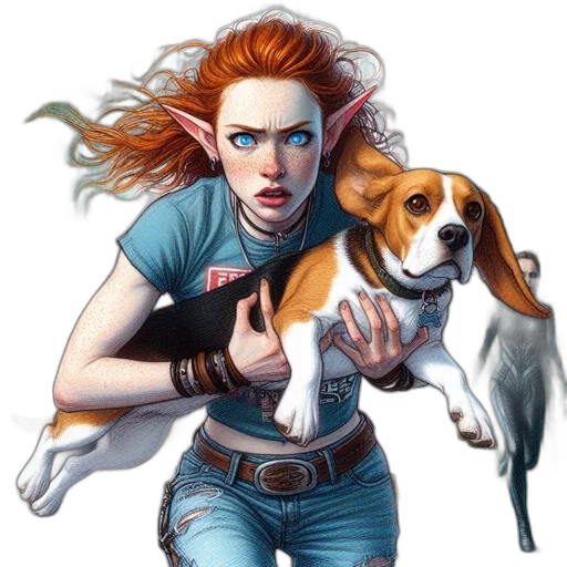 animal, comic book art, concept art, fantasy art transparent PNG cut-out