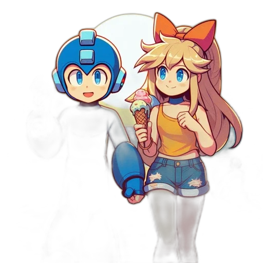 robot, staff, weapon, hat transparent PNG cut-out