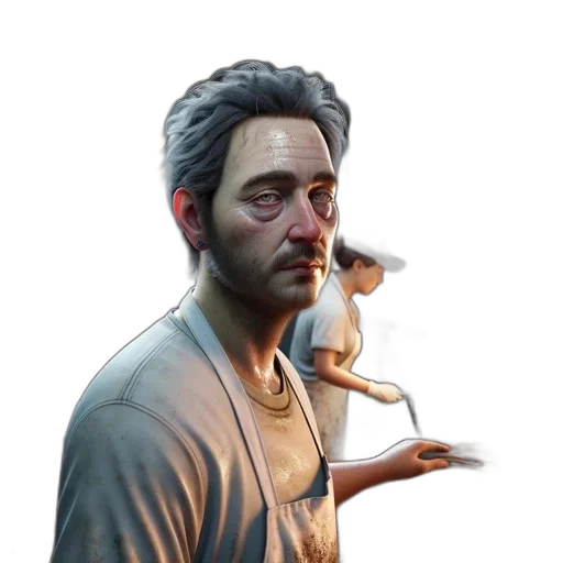 face, mask, staff, creature transparent PNG cut-out