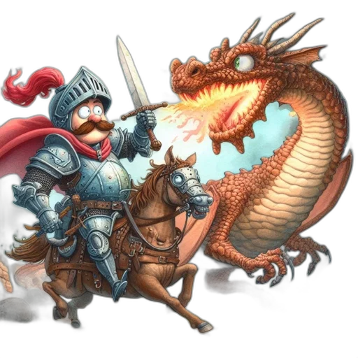 dragon, sword, weapon, fantasy art transparent PNG cut-out