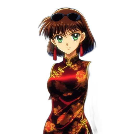 dress, jacket, flower, face transparent PNG cut-out