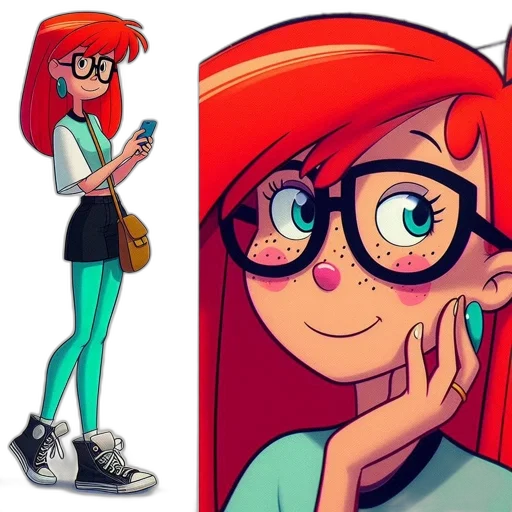 dress, face, cartoon, concept art transparent PNG cut-out