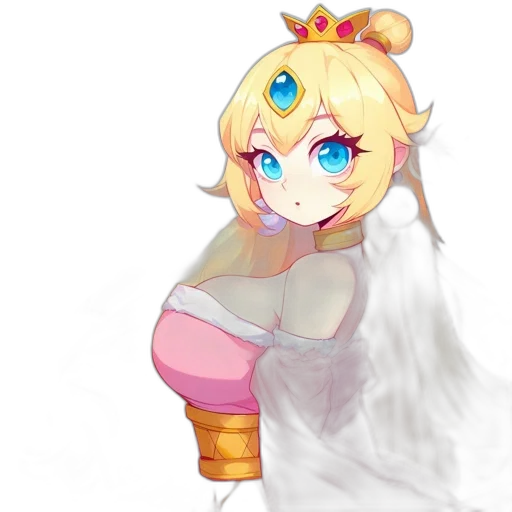 crown, dress, dragon, staff transparent PNG cut-out