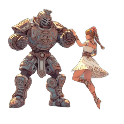robot, weapon, concept art, 3d render transparent PNG cut-out