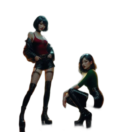 concept art, 3d render, pixel art, cyberpunk transparent PNG cut-out