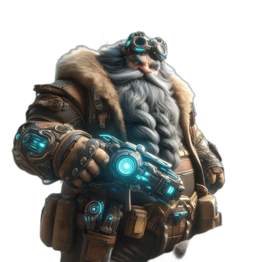 weapon, robot, staff, jacket transparent PNG cut-out