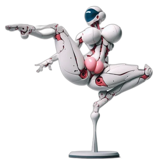 robot, concept art, 3d render, comic book art transparent PNG cut-out