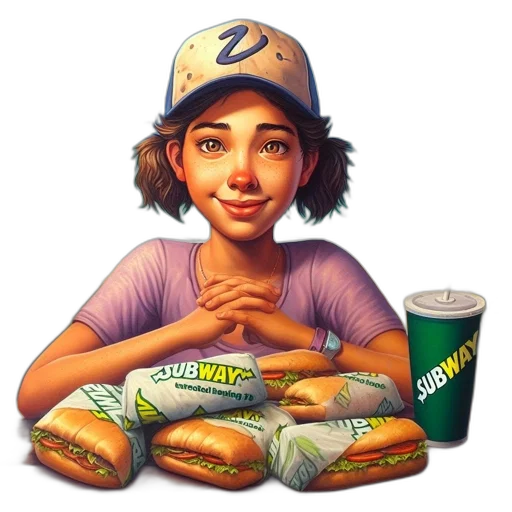 food, face, photorealistic, pixel art transparent PNG cut-out