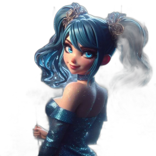 dress, staff, face, fantasy art transparent PNG cut-out