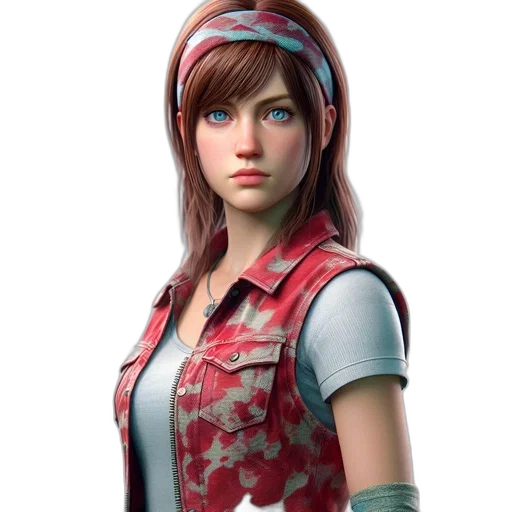 face, jacket, weapon, concept art transparent PNG cut-out