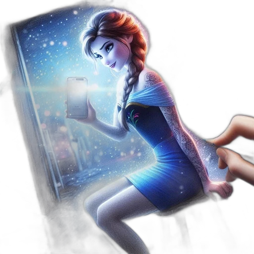 robot, dress, concept art, fantasy art transparent PNG cut-out