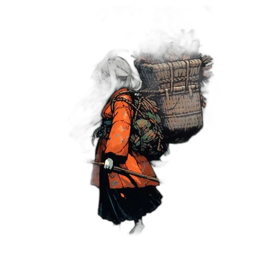 jacket, weapon, staff, concept art transparent PNG cut-out
