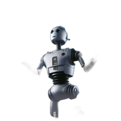 robot, 3d render, concept art, space transparent PNG cut-out
