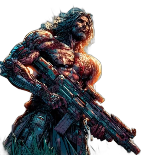 weapon, comic book art, concept art, fantasy art transparent PNG cut-out
