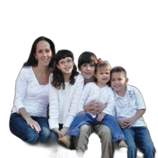 staff, photorealistic, family, five transparent PNG cut-out