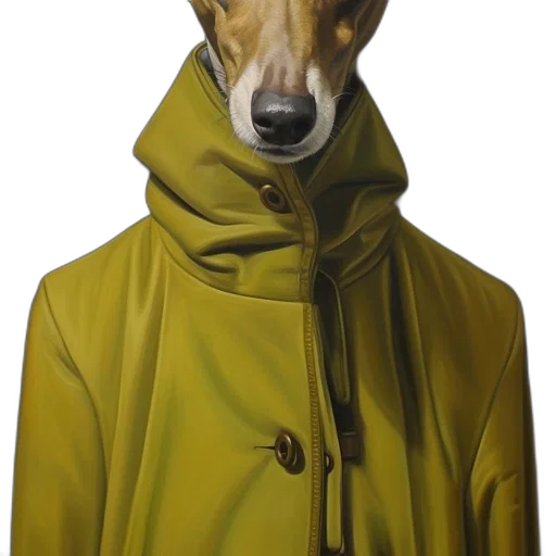 jacket, animal, dress, face transparent PNG cut-out