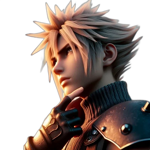jacket, face, crown, staff transparent PNG cut-out