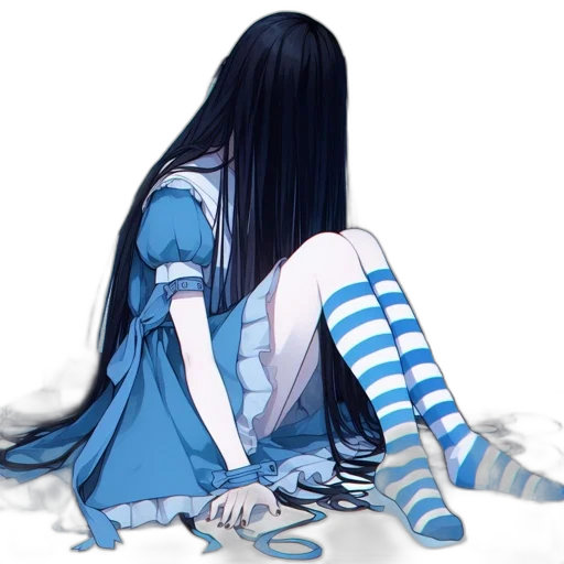 dress, hair, creature, mask transparent PNG cut-out