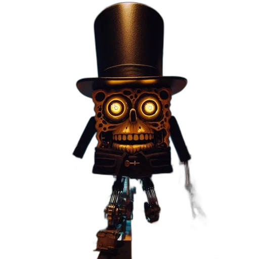 robot, hat, staff, mask transparent PNG cut-out