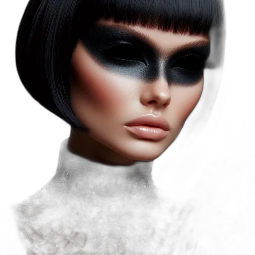 hair, face, mask, jewelry transparent PNG cut-out