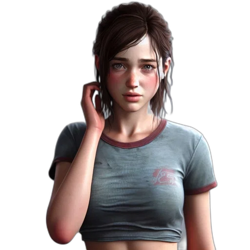 face, concept art, photorealistic, pixel art transparent PNG cut-out