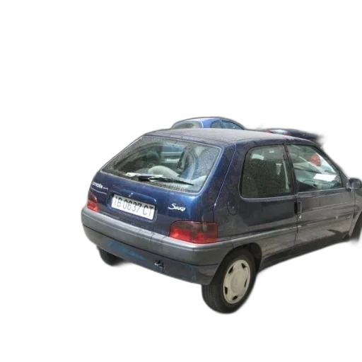 car, 3d render, photorealistic, blue transparent PNG cut-out
