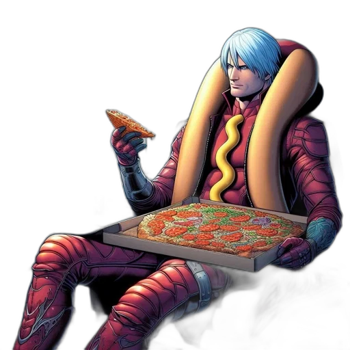 jacket, food, robot, cyberpunk transparent PNG cut-out